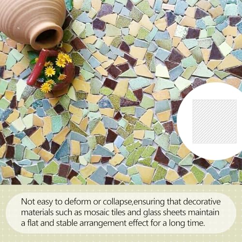 24 Pcs Mosaic Grid Tile Mesh with Adhesive Backing (24 Count)