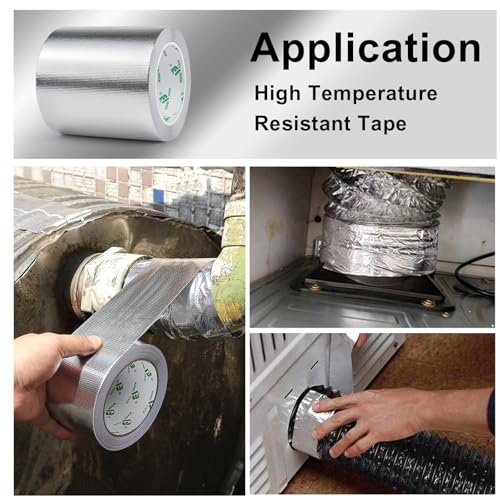 Adhesive Aluminum Foil Heat Shield Tape 1 Pack 5 inch x 66ft (66 Foot)