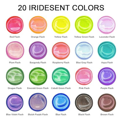 Iridescent Acrylic Paint Set (169 Fl Oz)