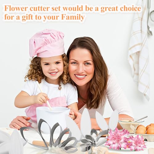 6pcs set Dahlia Sugar Flower Cutter Set Fondant Cake Sugarcraft Decorating Tools