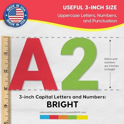 3 Inch Bulletin Board Letters & Numbers (209 Count)