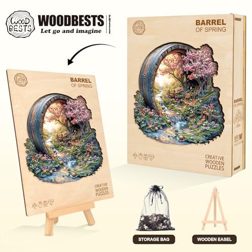 Wooden Puzzle Adults Spring Flower Jigsaw Puzzle 11.4*11.2in