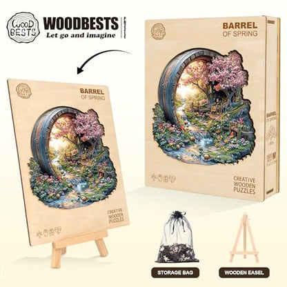 Wooden Puzzle Adults Spring Flower Jigsaw Puzzle 13.4*13.1in