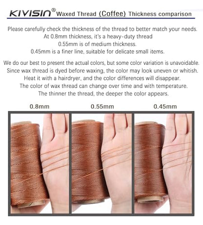 Sturdy Bonded Waxed Polyester Thread (1311 Foot)