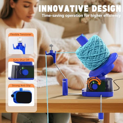 Electric Yarn Ball Winder & Swift Combo for Crocheting