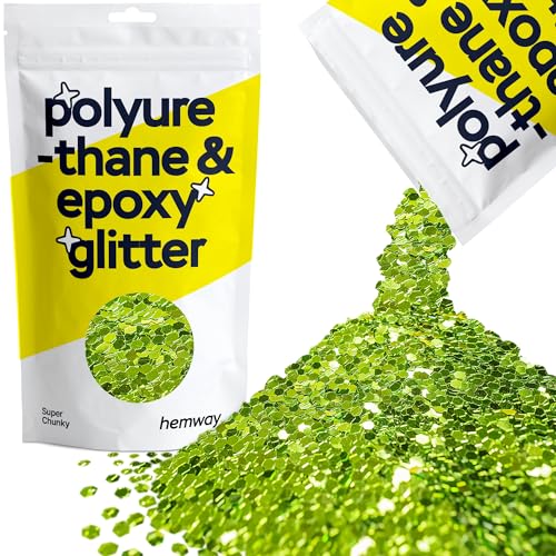 Resin Glitter Lime Green 100g Super Chunky (3.5 Ounce)