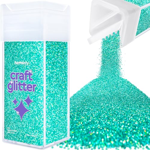 Craft Glitter Shaker Turquoise Blue Holographic 130g Microfine (3.8 Ounce)