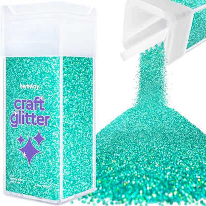 Craft Glitter Shaker Turquoise Blue Holographic 130g Microfine (3.8 Ounce)