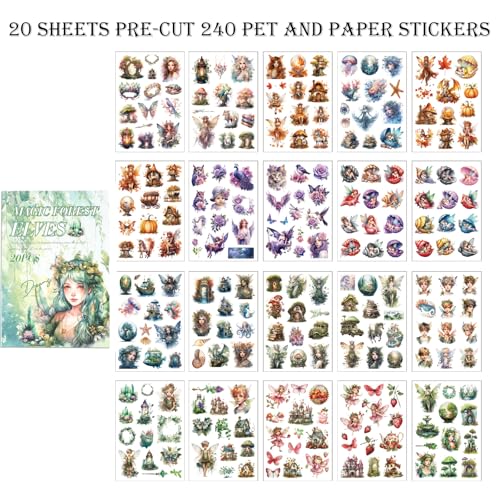Scrapbook Fantasy Stickers 20 Sheets 240 Pre