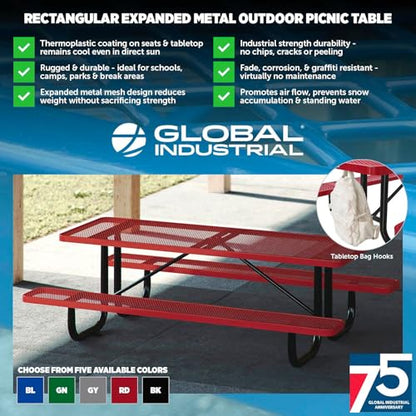 6’L Rectangular Picnic Table