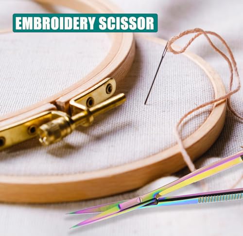 Cross Edge Spring Scissors 5 Inch straight Stainless Steel Precision Eyebrow & Eyelash Shaping & Trimming Scissor