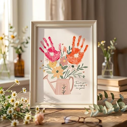Pack 3 Handprint Floral Flower Bouquet Handprint Craft DIY for Mothers Day Card (3 Count)