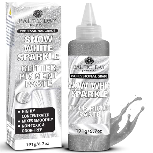 Snow White Sparkle Epoxy Pigment Paste XL (6.7 Ounce)