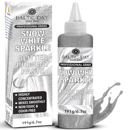 Snow White Sparkle Epoxy Pigment Paste XL (6.7 Ounce)