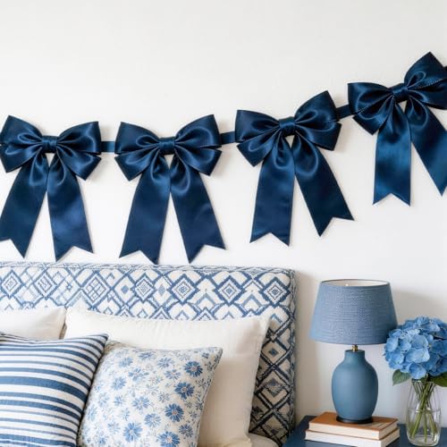 Navy Satin Ribbon 3 Inch x 10 Yards Double Faced