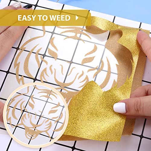 Glitter HTV 12" x 10ft Gold Glitter HTV Heat Transfer Vinyl