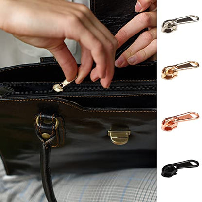 24Pcs Zipper Repair Kit Zippers Replacement 5# Zipper Pull Rescue Kit for Clothing Jackets Purses Luggage Backpacks (72 Count)
