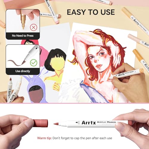 30 Colors Skin Color Acrylic Paint Pens