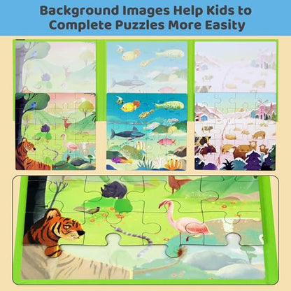 Magnetic Puzzles for Toddlers 3 (60 Count)