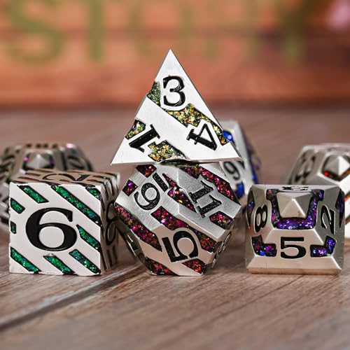 Luxury Inlay Metal Dice Set