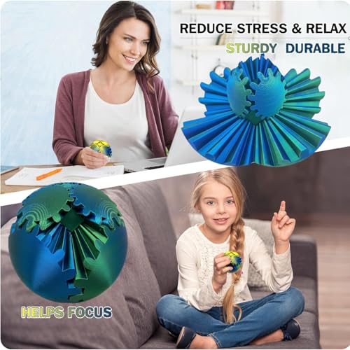 Gear Ball 3D Printed Spin Ball Cube Fidget Toys