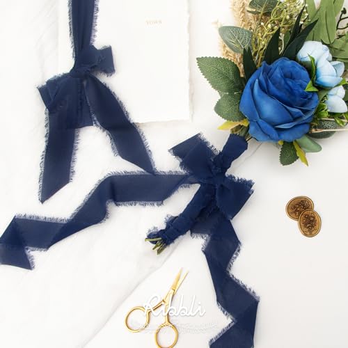 Navy Chiffon Ribbon 1 (60 Foot)