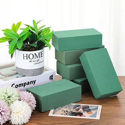 30 Pcs Floral Flower Foam Blocks Green Wet & Dry Plant Foam Brick for Fresh & Artificial Flower Arrangement Florist Supplies for DIY Arts Crafts Weddings Decorations