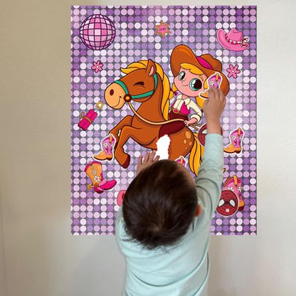 Western Cowgirl Birthday Party Games for Kids Pin The Boot on The Cowgirl Game for Western Rodeo Disco Birthday Party Decorations Favors Supplies