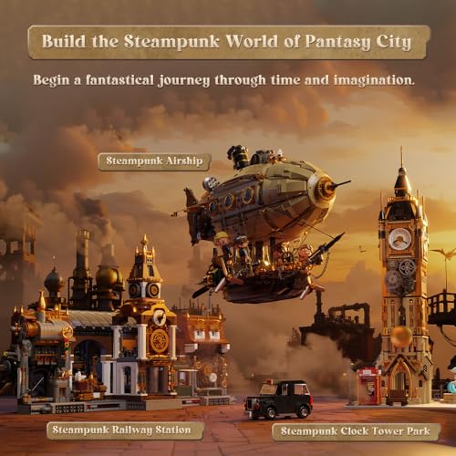 Steampunk Airship Building Set for Adults