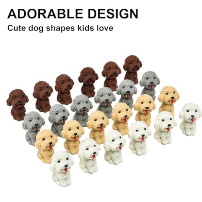 24Pcs Dog Pencil Top Erasers for Kids