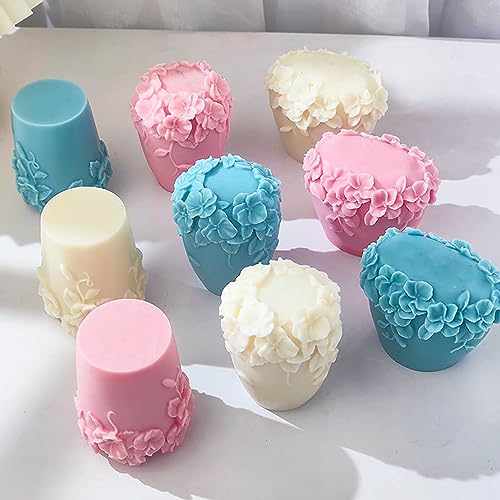 Bottle Candle Molds Cylinder Flower Pillar Mold