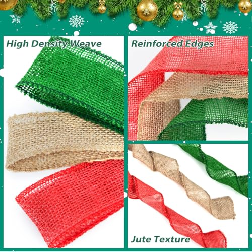 Burlap Ribbon Gift Wrapping