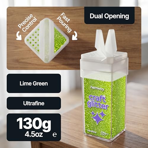 Craft Glitter Shaker Lime Green 110g Ultrafine (4.5 Ounce)