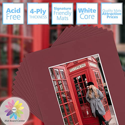 Mat Board Center 10 Pack 8x10 Photo Mats for 5x7 Picture