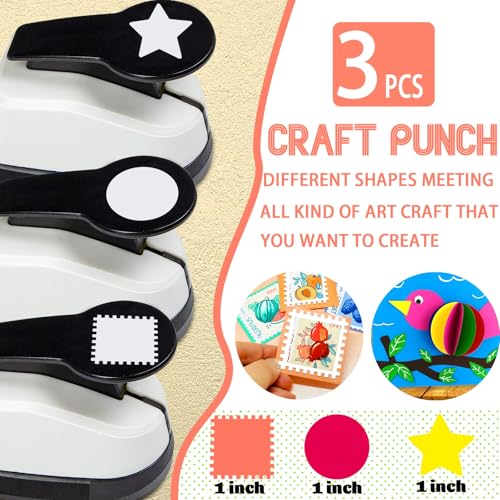 1 inch Hole Puncher for Paper Crafts (3 Count)
