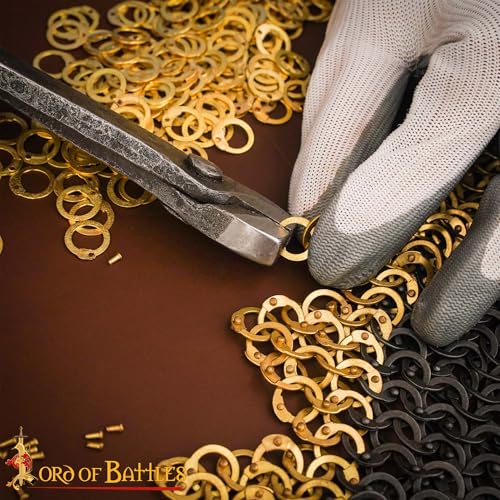 200G 1Kg Chainmail Loose Rings for Armor Crafting Perfect for DIY Projects & Armour Repairs (1600 Count)