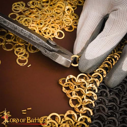 200G 1Kg Chainmail Loose Rings for Armor Crafting Perfect for DIY Projects & Armour Repairs (1600 Count)