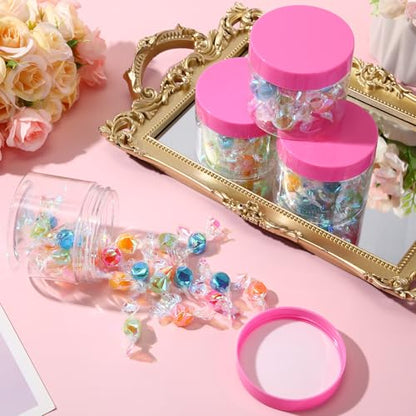 36 Pieces 2 oz Plastic Jars with Lids Wide Mouth Airtight Reusable Container Acrylic Cosmetic Small Jars for Lotions Ointments Travel Toiletries Creams Make up Storage (36 Count)