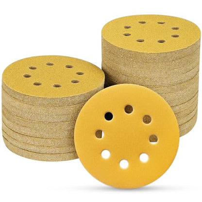 100PCS 5 Inch Sanding Discs 240 Grit Random Orbit Sander Sandpaper (100 Count)