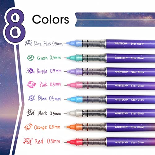 Liquid Ink Rollerball Pens (8 Count)