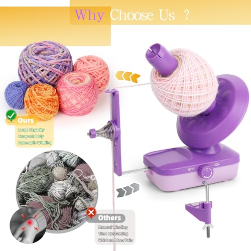 Electric Yarn Winder for Crocheting