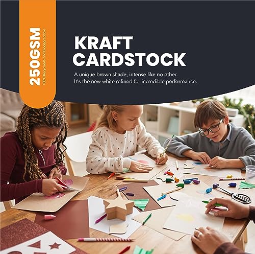 Kraft Cardstock Thick Paper 50 Sheets (50 Count)