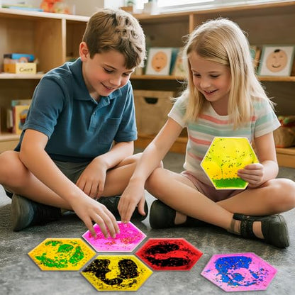 Squishy Liquid Sensory Tiles for Kids (6 Count)
