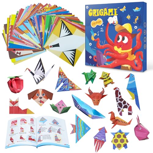 Origami Kit for Kids Ages 5 (116 Sheets)