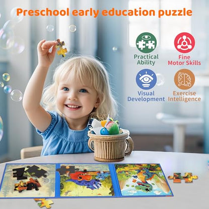 Magnetic Puzzles for Toddlers 3 (113 Count)
