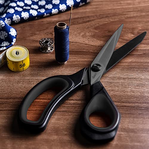 Fabric Scissors 2 Pack Heavy Duty Sewing Shears Titanium (2 Count)