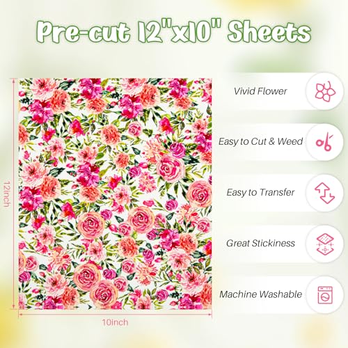 Floral Heat Transfer Vinyl (11 Count)