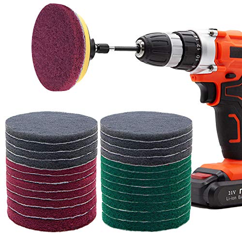 4 Inch 26 PCS Scouring Pads Drill Brush Power Scrubber Cleaning Kit