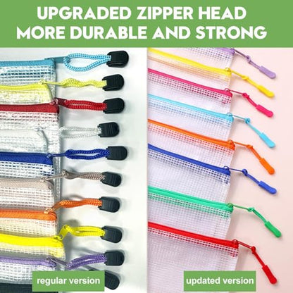 24pcs Mesh Zipper Pouch Bags Puzzle Storage Bags