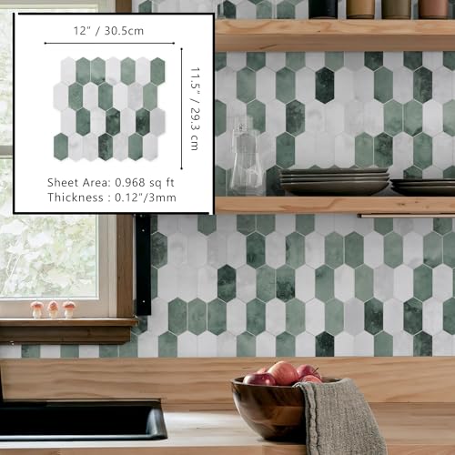 10 Sheet Peel and Stick Backsplash (9.68 Sq Ft)
